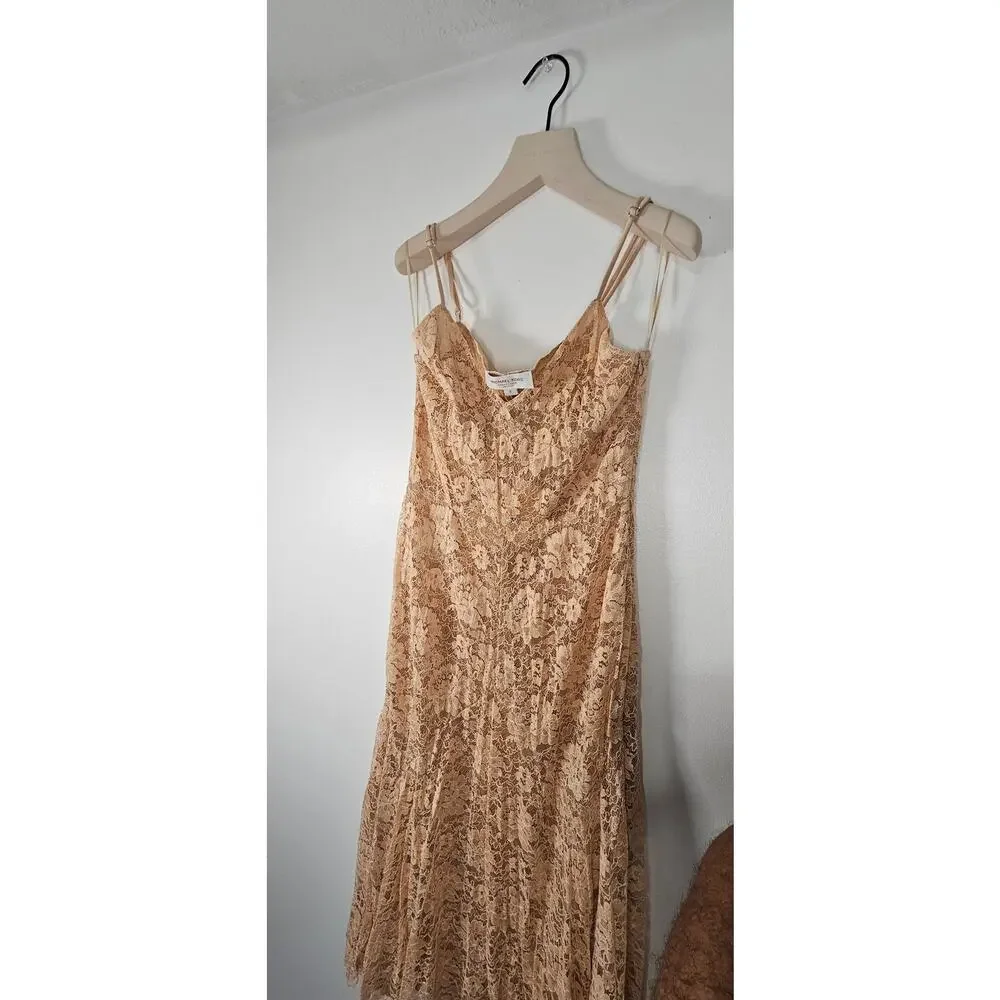 Michael Kors Women's Crushed Floral Lace Slip‎ Dress SIZE 6